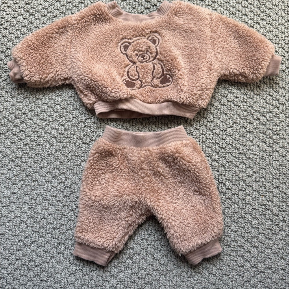 Cat & Jack Tan Teddy Bear Kids Matching Set